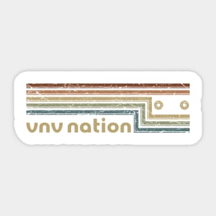 VNV Nation Cassette Stripes Sticker